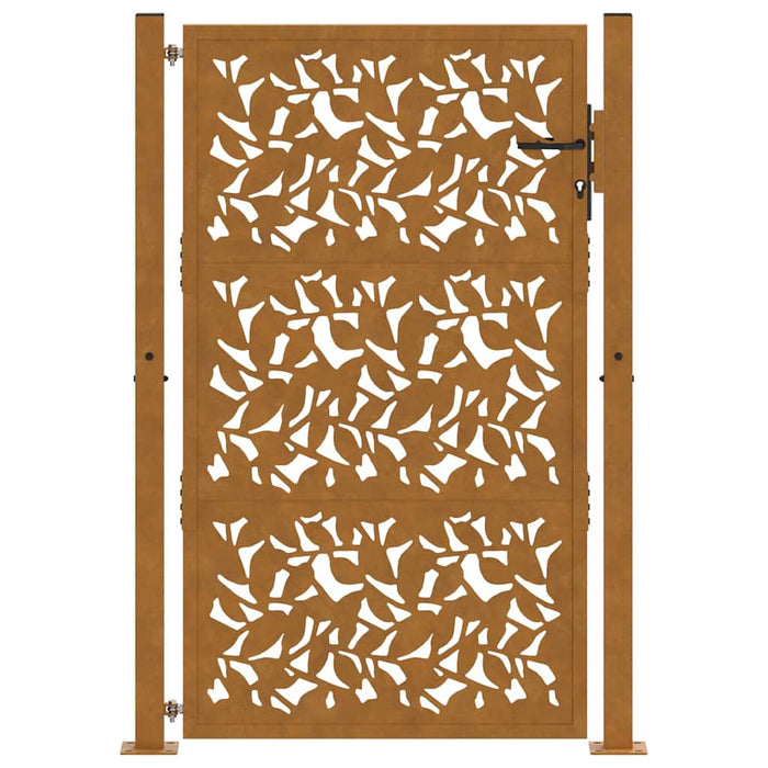 Poartă de grădină 100x125 cm, model frunze de oțel rezistente la intemperii WALTI