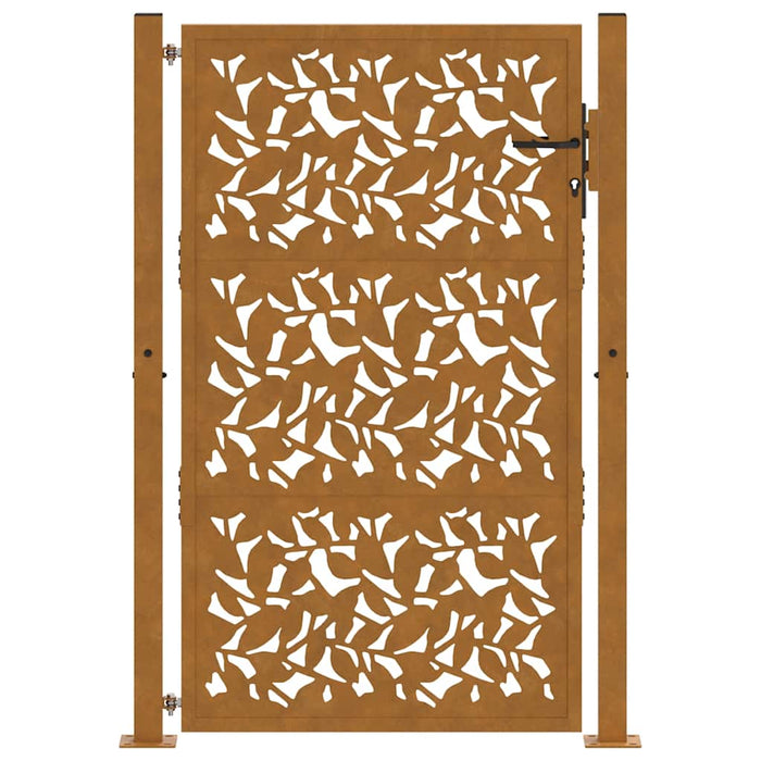 Poartă de grădină 100x150 cm, model frunze de oțel rezistente la intemperii WALTI
