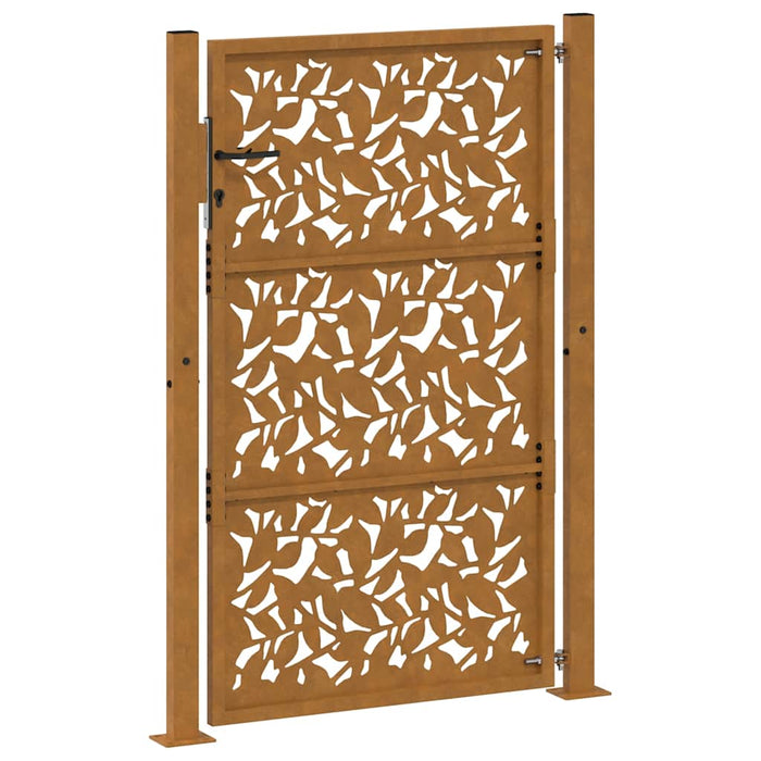 Poartă de grădină 100x150 cm, model frunze de oțel rezistente la intemperii WALTI