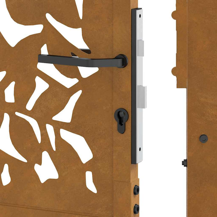 Poartă de grădină 100x150 cm, model frunze de oțel rezistente la intemperii WALTI