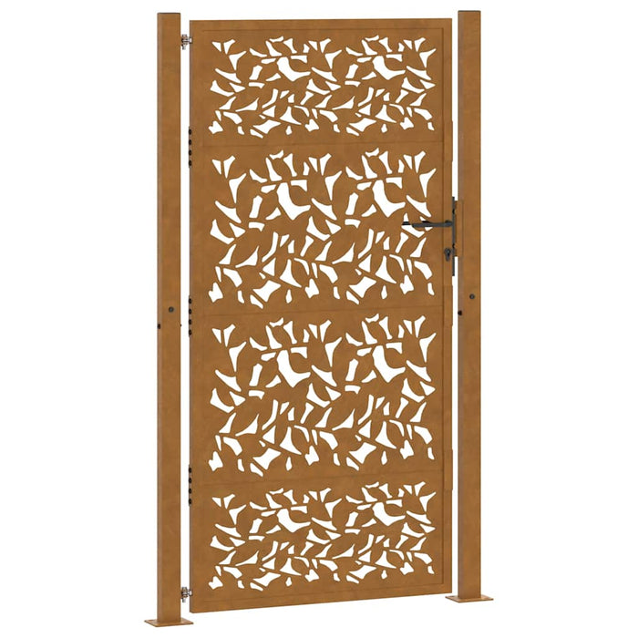 Poartă de grădină 100x200 cm, model frunze de oțel rezistente la intemperii WALTI