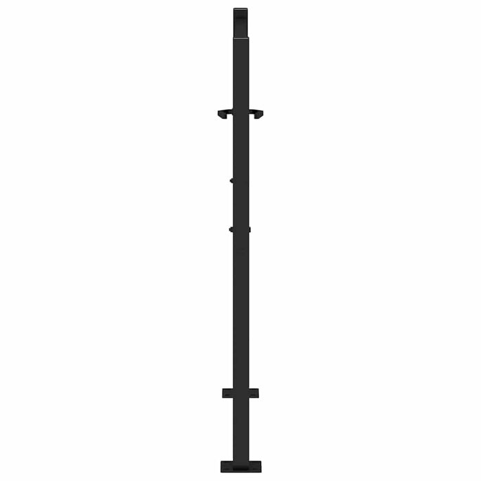 Poartă de grădină neagră 100x100 cm, model ondulat din oțel WALTI