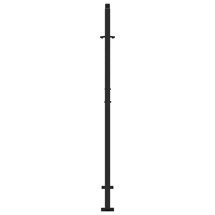 Poartă de grădină neagră 100x150 cm, model ondulat din oțel WALTI