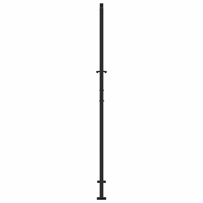 Poartă de grădină neagră 100x200 cm, model ondulat din oțel WALTI