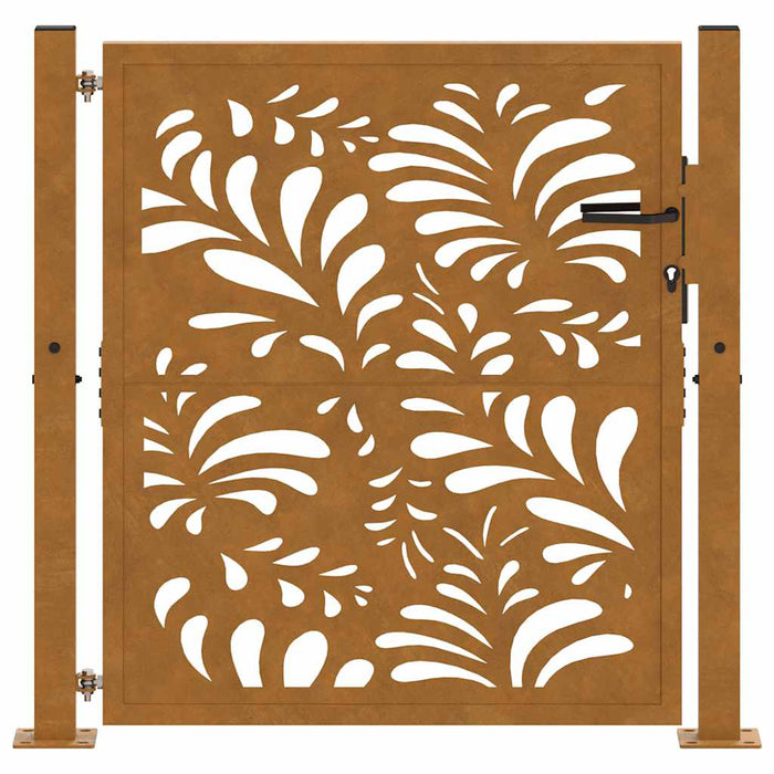 Poartă de grădină 100x100 cm, oțel rezistent la intemperii, model ondulat WALTI