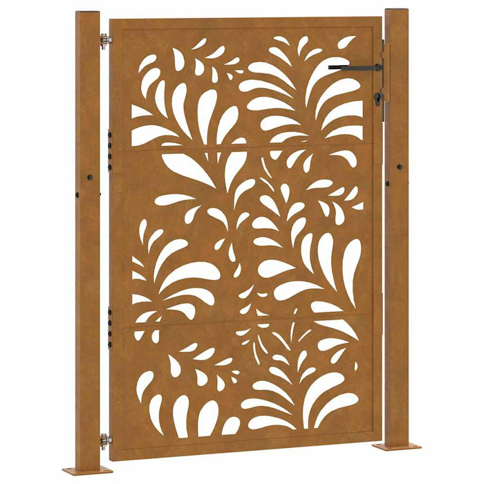 Poartă de grădină 100x150 cm, oțel rezistent la intemperii, model ondulat WALTI