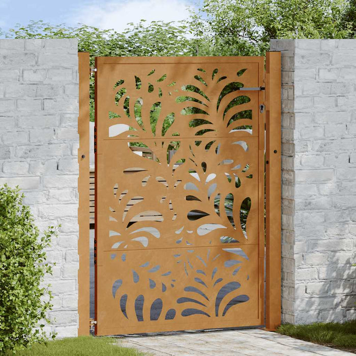 Poartă de grădină 100x150 cm, oțel rezistent la intemperii, model ondulat WALTI