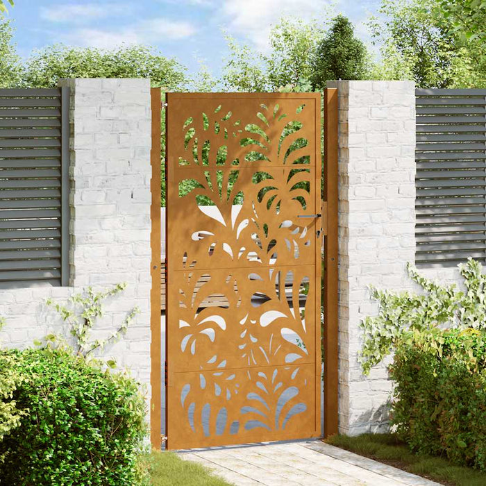 Poartă de grădină 100x200 cm, oțel rezistent la intemperii, model ondulat WALTI