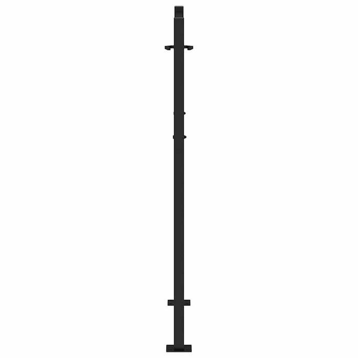 Poartă de grădină neagră 100x125 cm, model cu urme din oțel WALTI