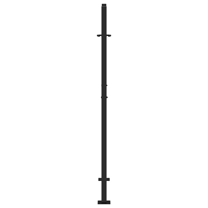 Poartă de grădină neagră 100x150 cm, model cu urme din oțel WALTI