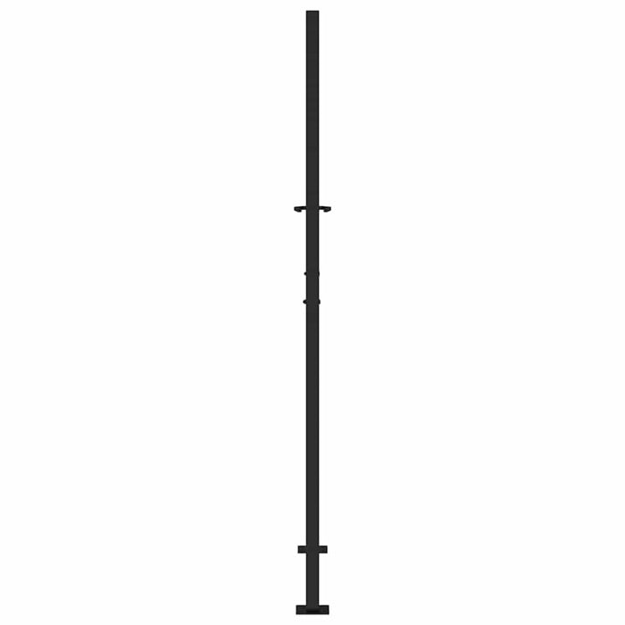 Poartă de grădină neagră 100x175 cm, model cu urme din oțel WALTI