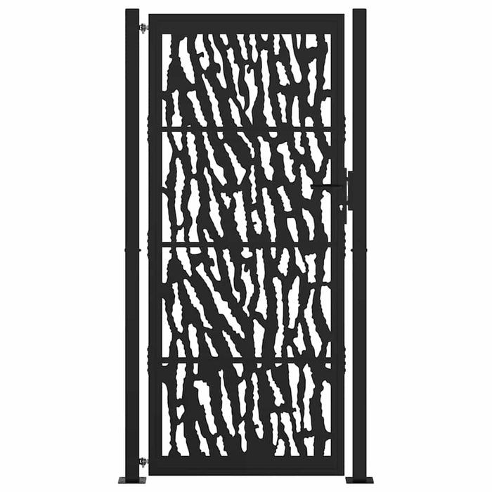 Poartă de grădină neagră 100x200 cm, model cu urme din oțel WALTI
