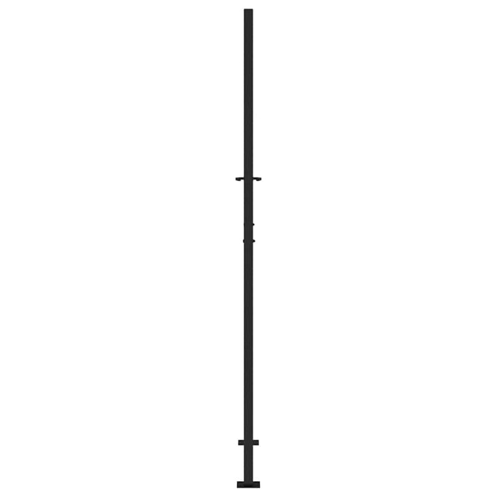 Poartă de grădină neagră 100x200 cm, model cu urme din oțel WALTI
