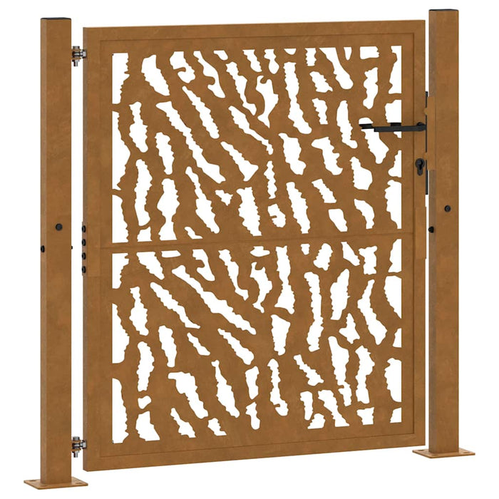 Poartă de grădină 100x100 cm, oțel rezistent la intemperii, model cu urme WALTI
