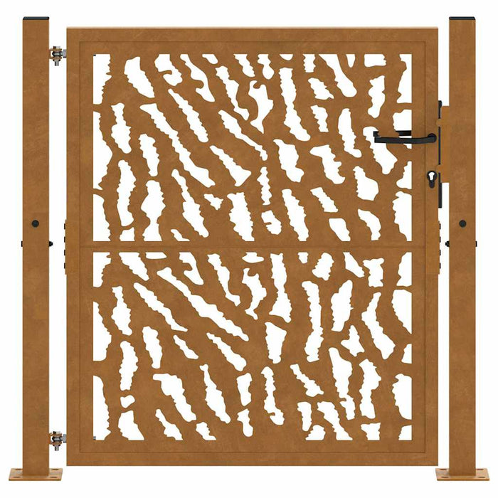 Poartă de grădină 100x100 cm, oțel rezistent la intemperii, model cu urme WALTI
