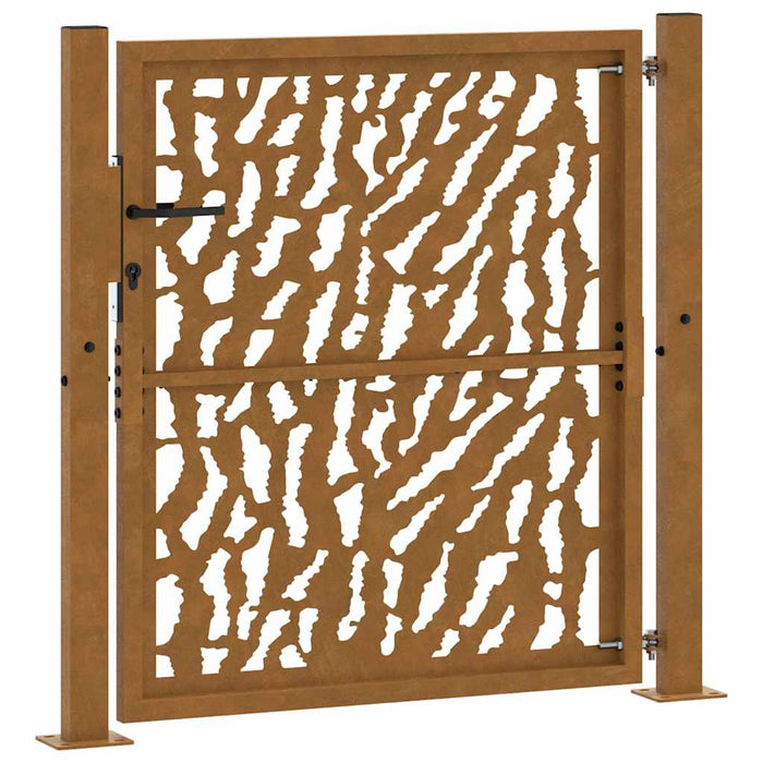 Poartă de grădină 100x100 cm, oțel rezistent la intemperii, model cu urme WALTI