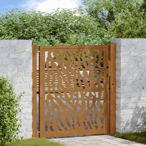 Poartă de grădină 100x100 cm, oțel rezistent la intemperii, model cu urme - WALTI WALTI