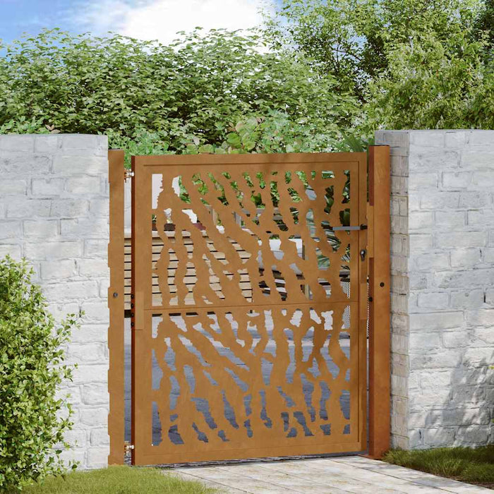 Poartă de grădină 100x100 cm, oțel rezistent la intemperii, model cu urme WALTI