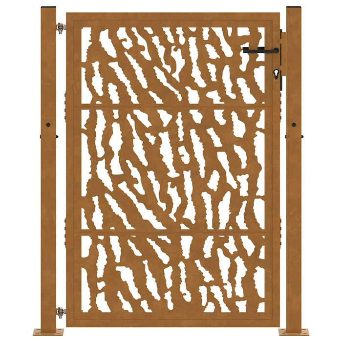 Poartă de grădină 100x125 cm, oțel rezistent la intemperii, model cu urme WALTI