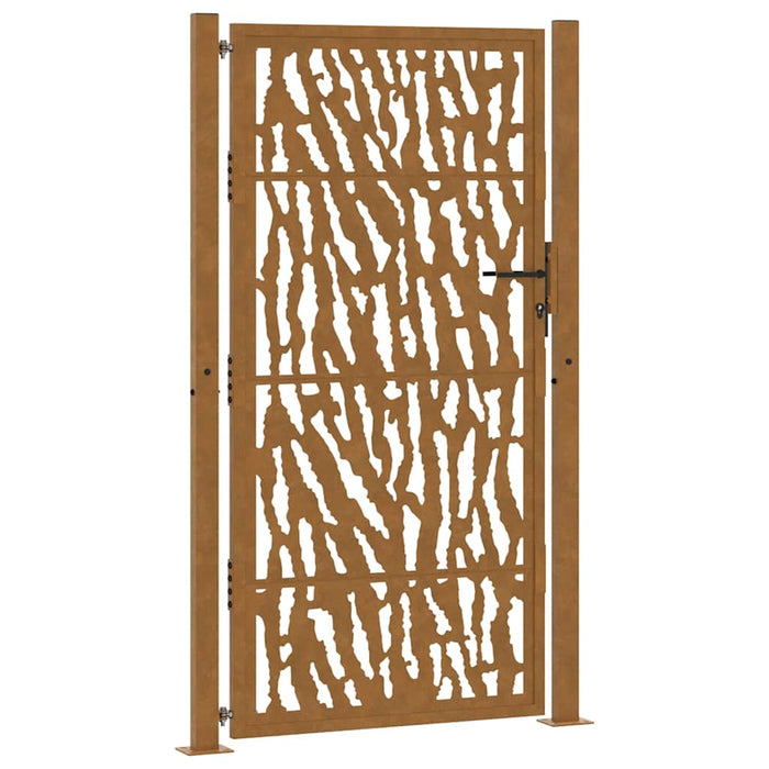 Poartă de grădină 100x200 cm, oțel rezistent la intemperii, model cu urme WALTI