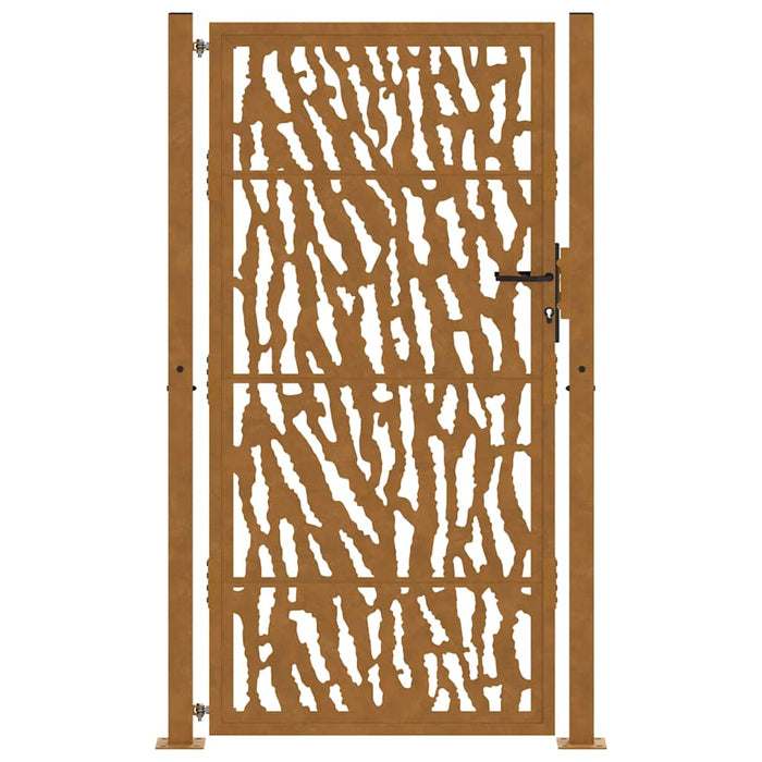Poartă de grădină 100x200 cm, oțel rezistent la intemperii, model cu urme WALTI