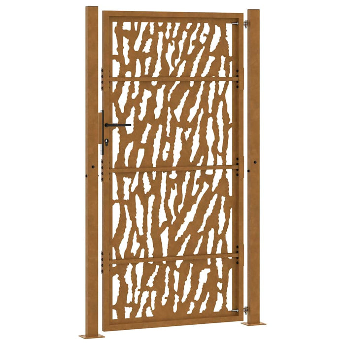Poartă de grădină 100x200 cm, oțel rezistent la intemperii, model cu urme WALTI