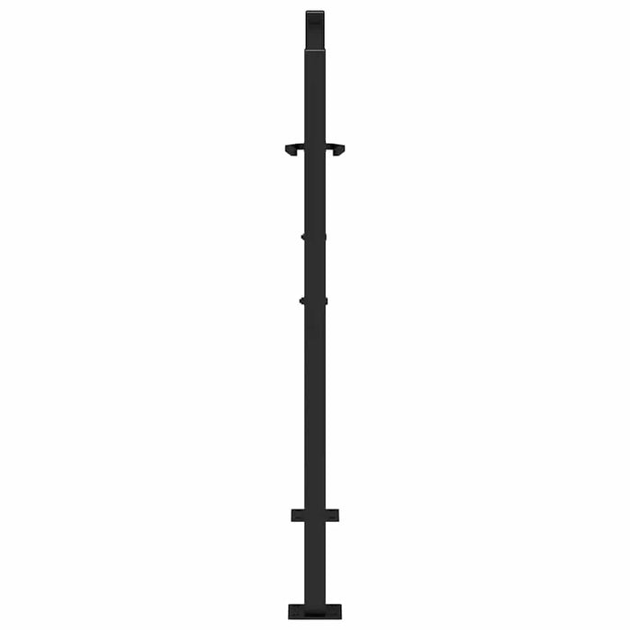 Poartă de grădină neagră 100x100 cm, oțel, design cu flacără WALTI