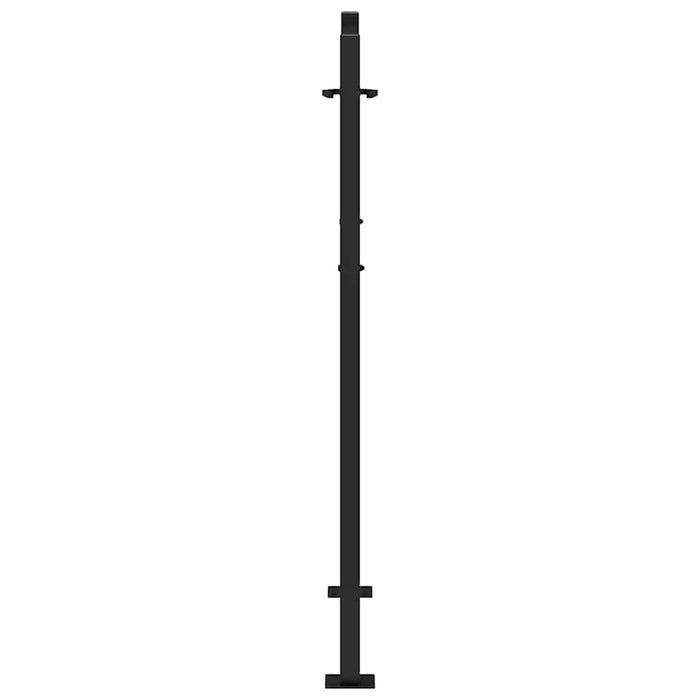 Poartă de grădină neagră 100x125 cm, oțel, design cu flacără WALTI