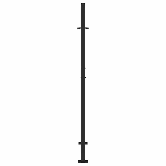Poartă de grădină neagră 100x150 cm, oțel, design cu flacără WALTI