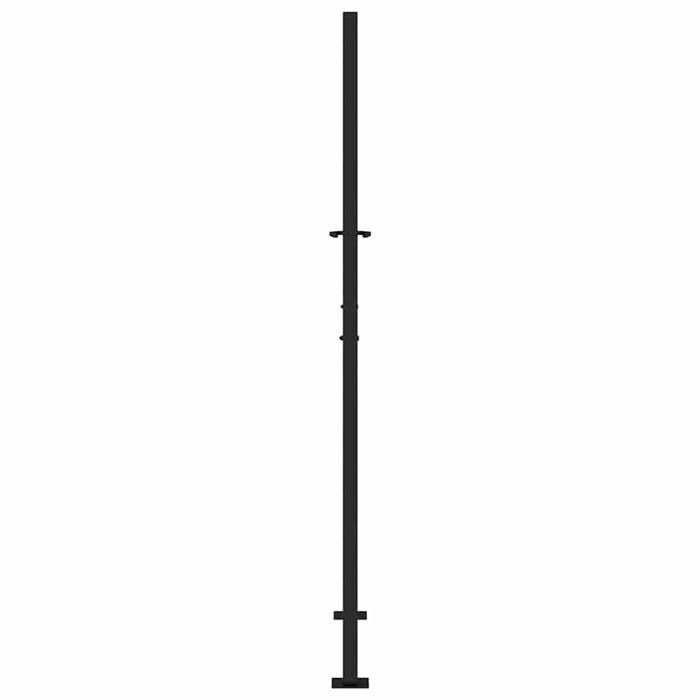 Poartă de grădină neagră 100x175 cm, oțel, design cu flacără WALTI