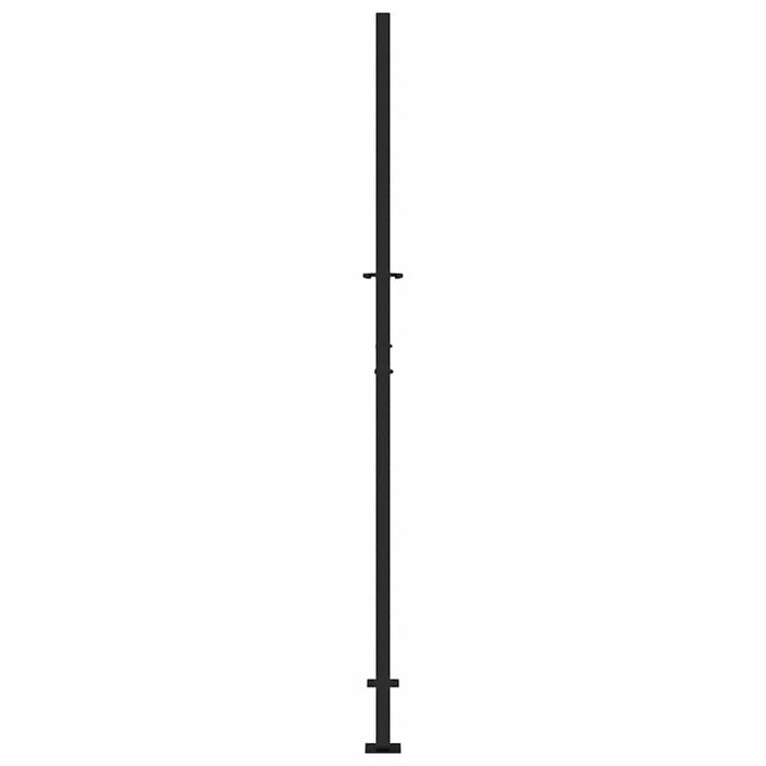 Poartă de grădină neagră 100x200 cm, oțel, design cu flacără WALTI