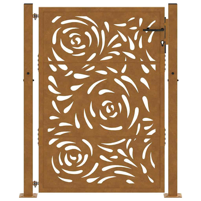 Poartă de grădină 100x150 cm, oțel rezistent la intemperii, model flacără WALTI