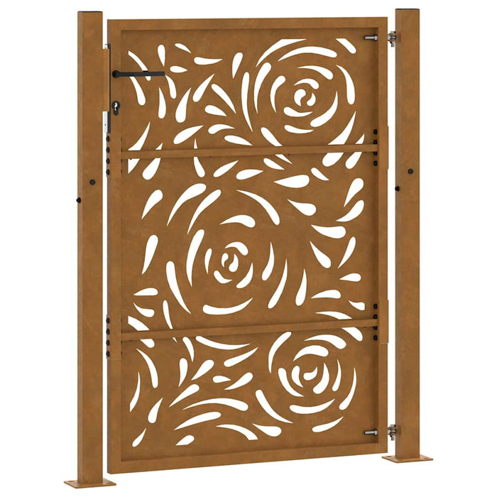 Poartă de grădină 100x150 cm, oțel rezistent la intemperii, model flacără WALTI