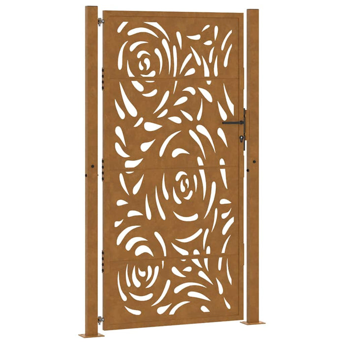 Poartă de grădină 100x175 cm, oțel rezistent la intemperii, design cu flacără WALTI
