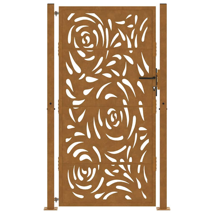 Poartă de grădină 100x175 cm, oțel rezistent la intemperii, design cu flacără WALTI