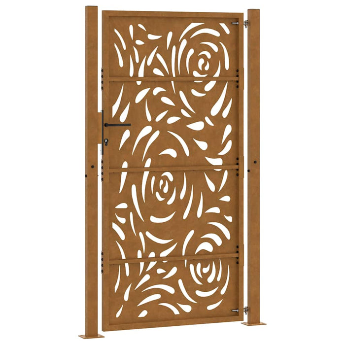 Poartă de grădină 100x175 cm, oțel rezistent la intemperii, design cu flacără WALTI