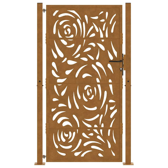 Poartă de grădină 100x200 cm, oțel rezistent la intemperii, model flacără WALTI