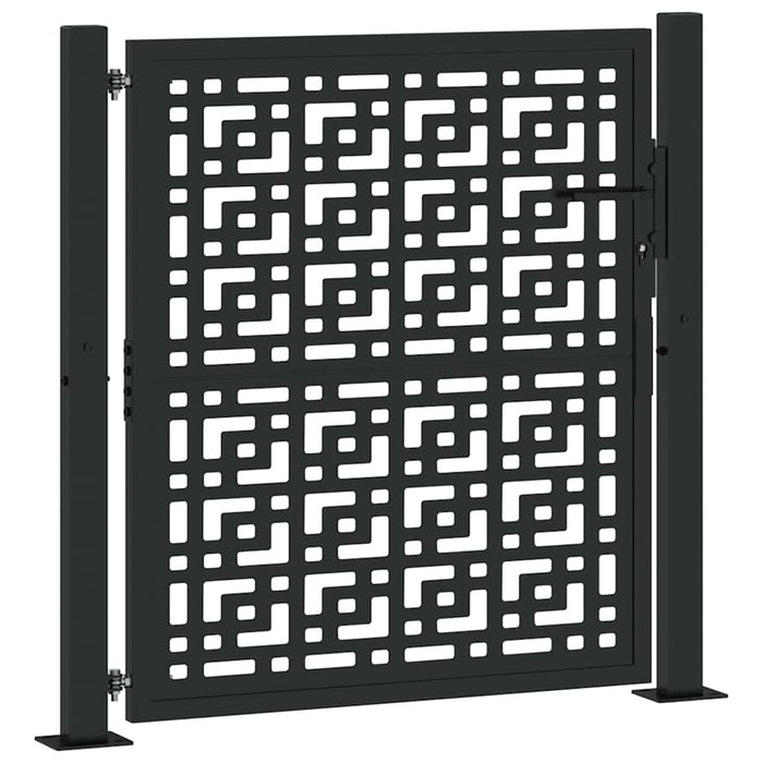 Poartă de grădină neagră 100x100 cm, oțel, model cruce WALTI