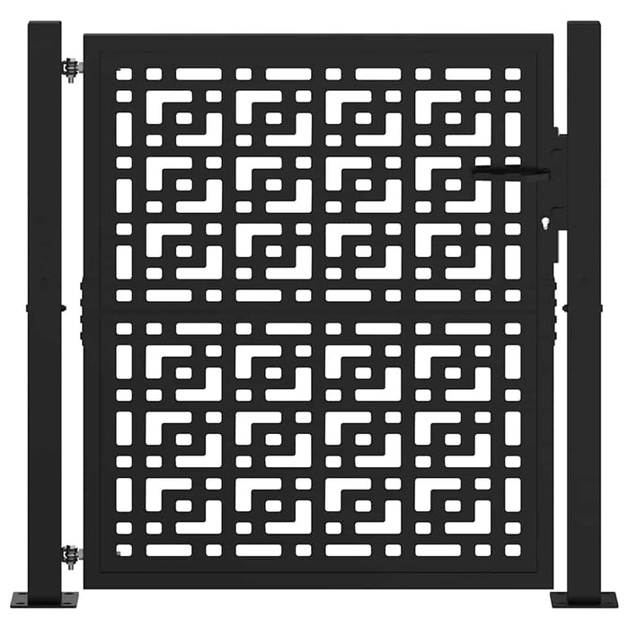 Poartă de grădină neagră 100x100 cm, oțel, model cruce WALTI