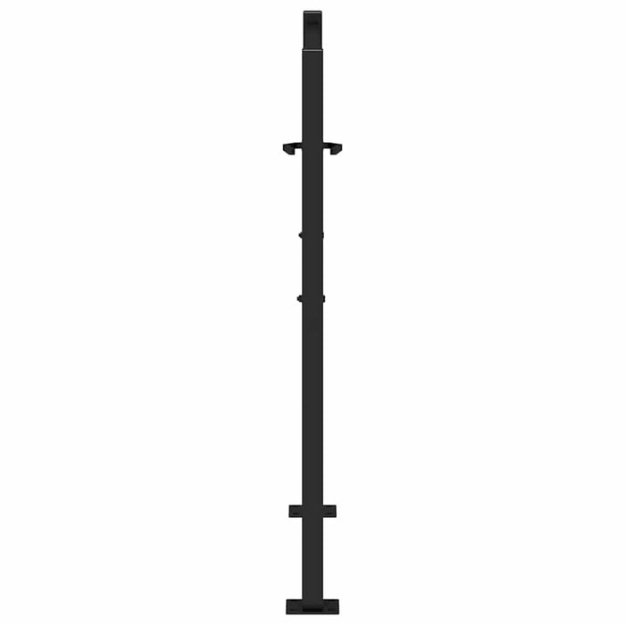 Poartă de grădină neagră 100x100 cm, oțel, model cruce WALTI
