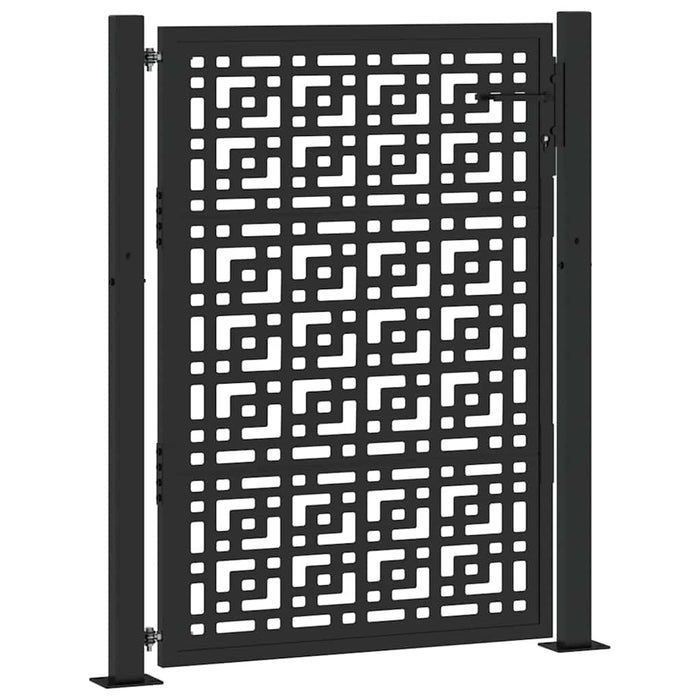 Poartă de grădină neagră 100x125 cm, oțel, model cruce WALTI