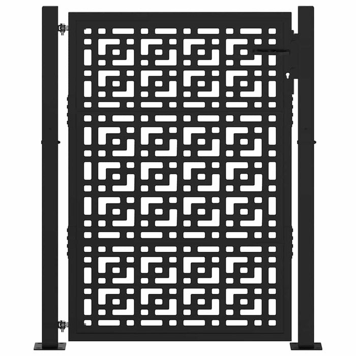 Poartă de grădină neagră 100x125 cm, oțel, model cruce WALTI