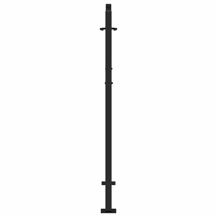 Poartă de grădină neagră 100x125 cm, oțel, model cruce WALTI