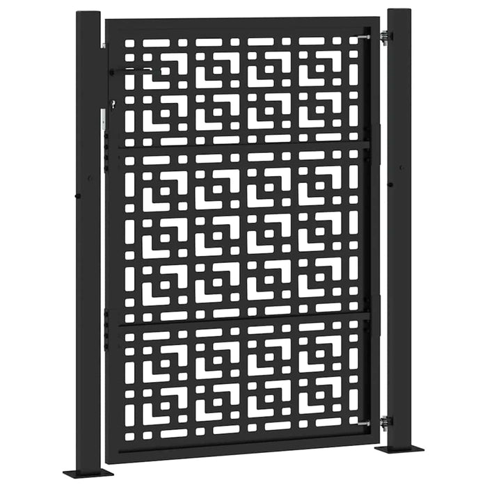 Poartă de grădină neagră 100x125 cm, oțel, model cruce WALTI