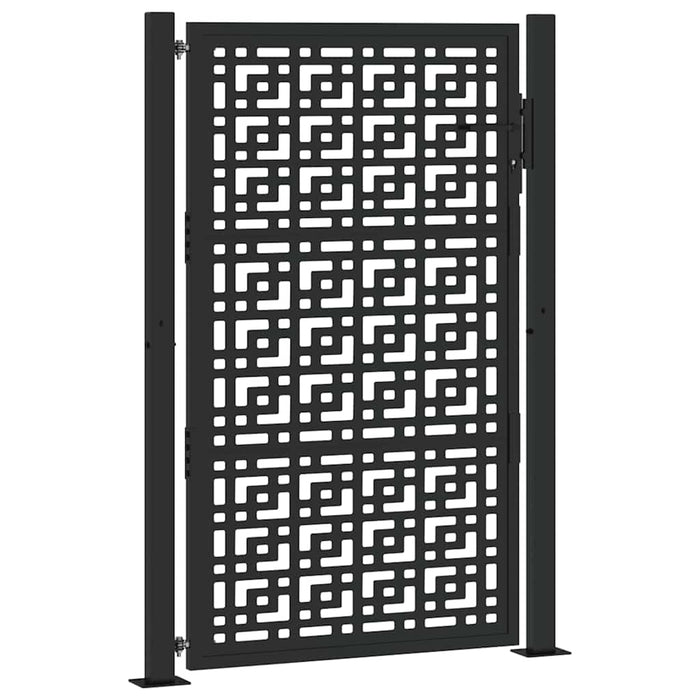 Poartă de grădină neagră 100x150 cm, oțel, model cruce WALTI