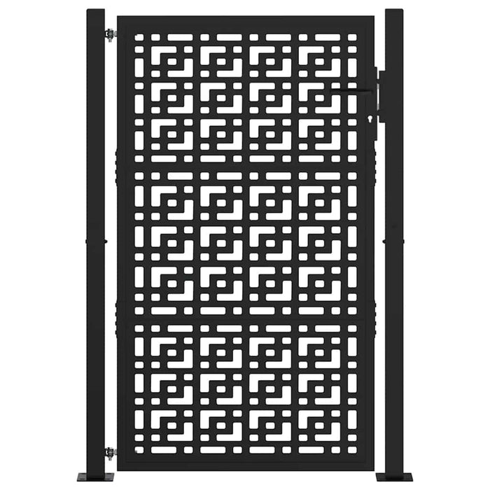 Poartă de grădină neagră 100x150 cm, oțel, model cruce WALTI