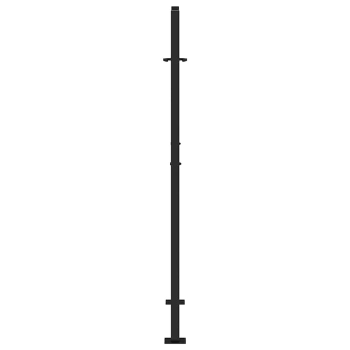 Poartă de grădină neagră 100x150 cm, oțel, model cruce WALTI