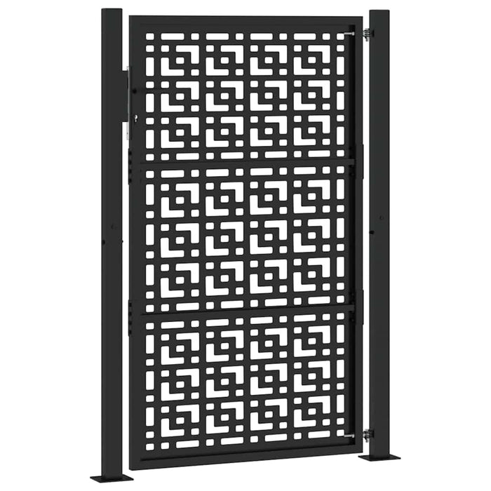 Poartă de grădină neagră 100x150 cm, oțel, model cruce WALTI