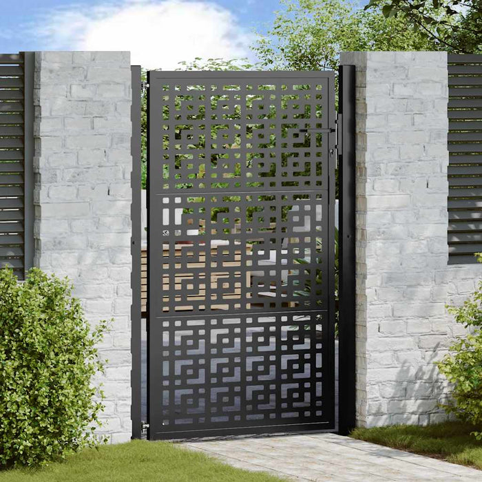 Poartă de grădină neagră 100x150 cm, oțel, model cruce WALTI