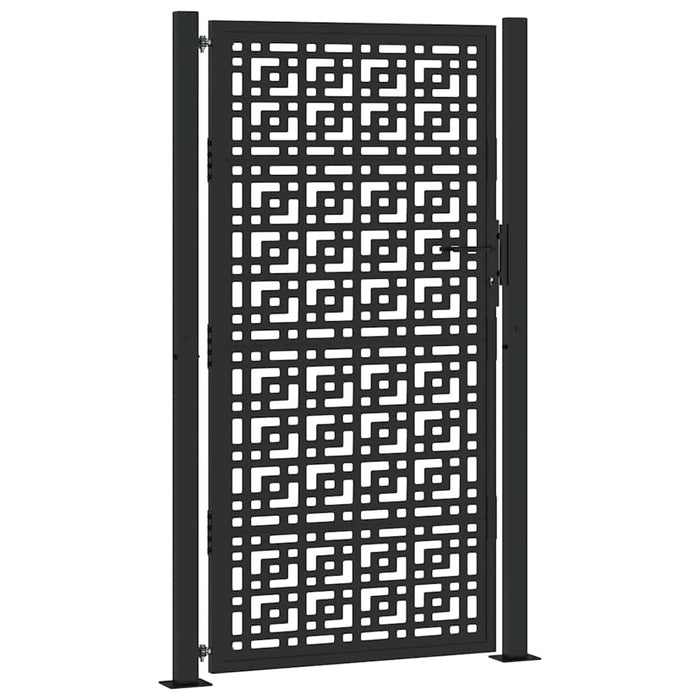 Poartă de grădină neagră 100x175 cm, oțel, model cruce WALTI